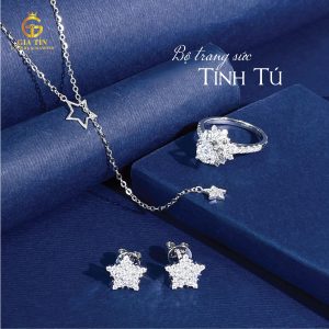 Bộ Trang Sức Tinh Tú Bạc 925 Cao Cấp